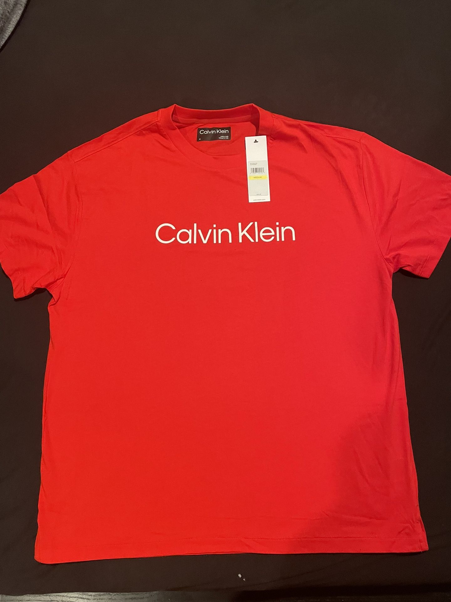 New Calvin Klein T Shirt Orange Size M 