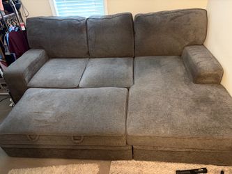 Cama king size color gris
