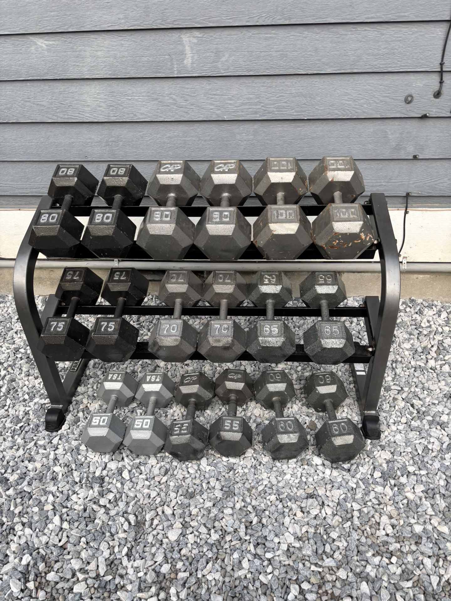 Dumbbells 1290 Lbs Plus Rack