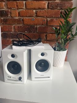 Ortizan C7 Powered Studio Monitors Pair with Bluetooth 5.3, White
