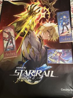 Anime Expo 2025 Honkai Star Rail HSR Fate Stay Night Holo THE METAL CARD Tote Set