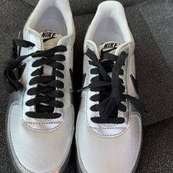 Nike Wmns Field General Metallic Silver Black Women Casual Shoes HQ7397-001 size 10