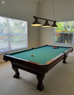 Custom made 9 ft Walnut Pool Table
