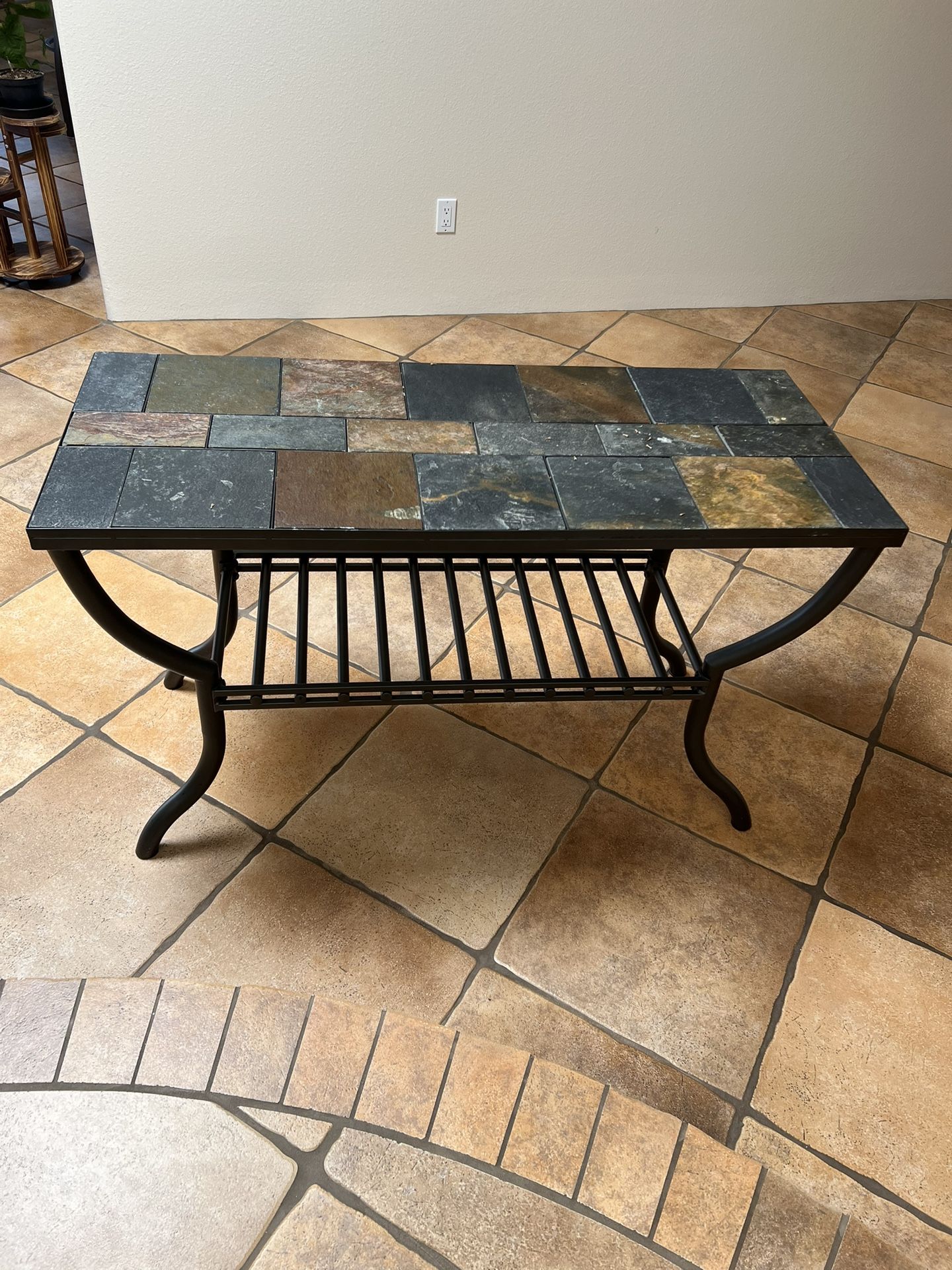 Metal And Tile Table Set 4 Pc