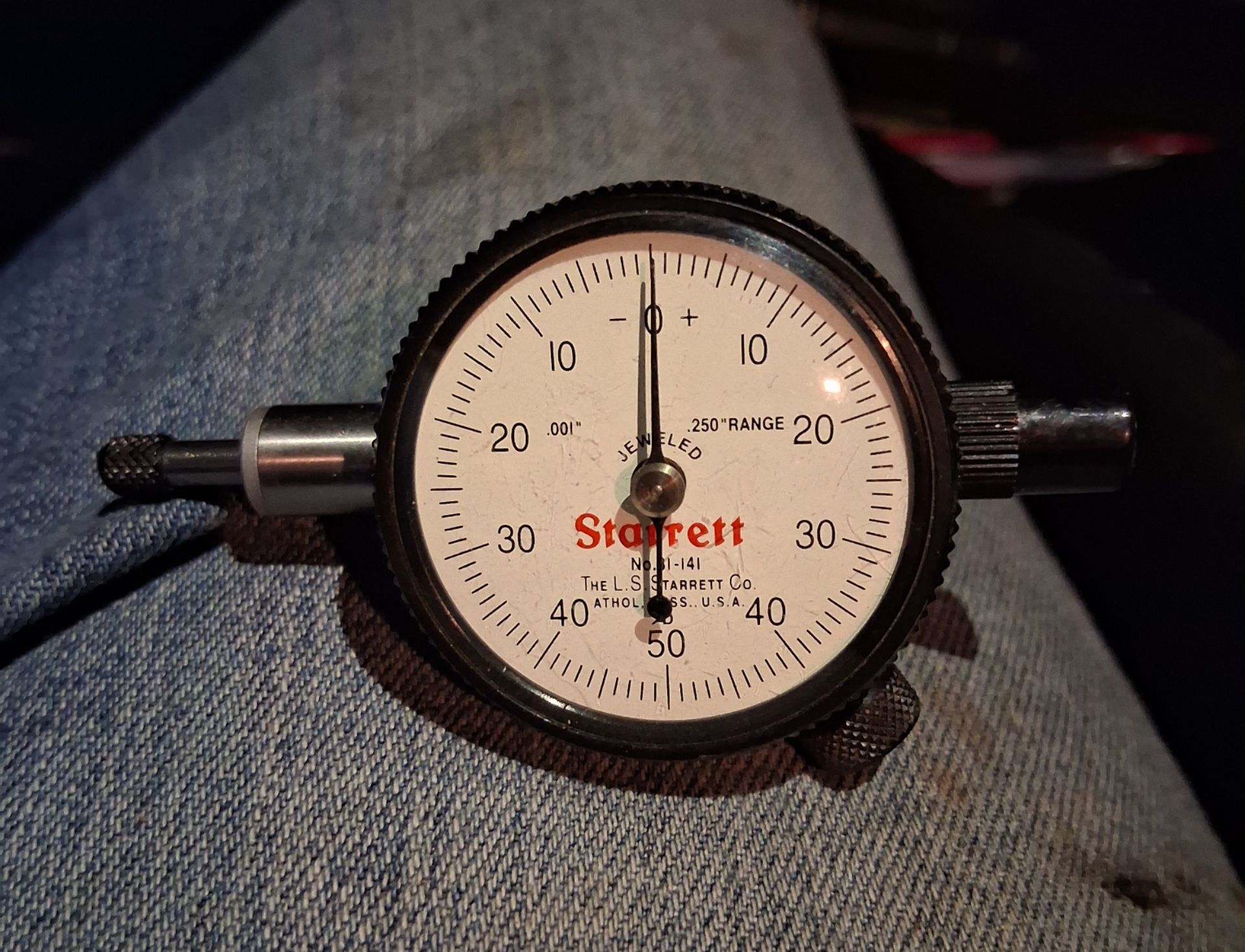 Starrett No. 81-111 Dial Test Machinist Indicator .0001" Mill Metal Lathe .025"