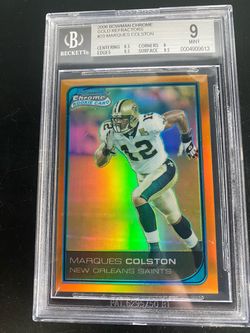 1/50 2006 Bowman Chrome Gold Refractor Marques Colston Rookie BGS 9