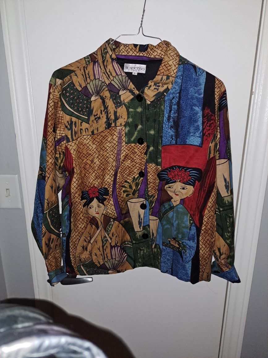 Kaktus USA Button Up Shirt Jacket L