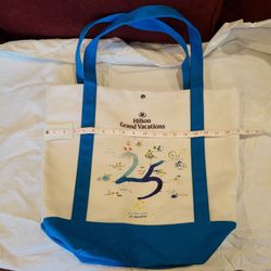 Hilton Grand Vacation 25th Anniversary Canvas Tote Bag