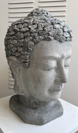 Buddha head sculpture