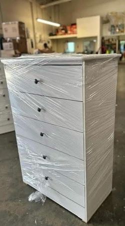 5 Drawer white