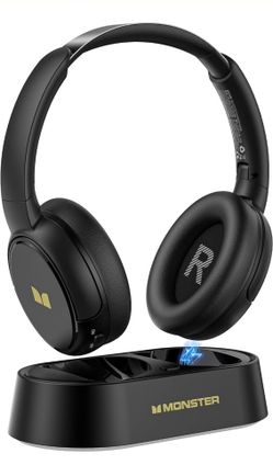 Monster TVlink 300 Wireless TV Headphones Transmitter Base Bluetooth 5.3
Over Ear Design,