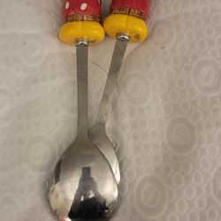 Micky Mouse  Serving Fork An Spoon 