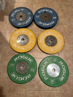 Rogue 90kg Olympic competition bumper plate set weights