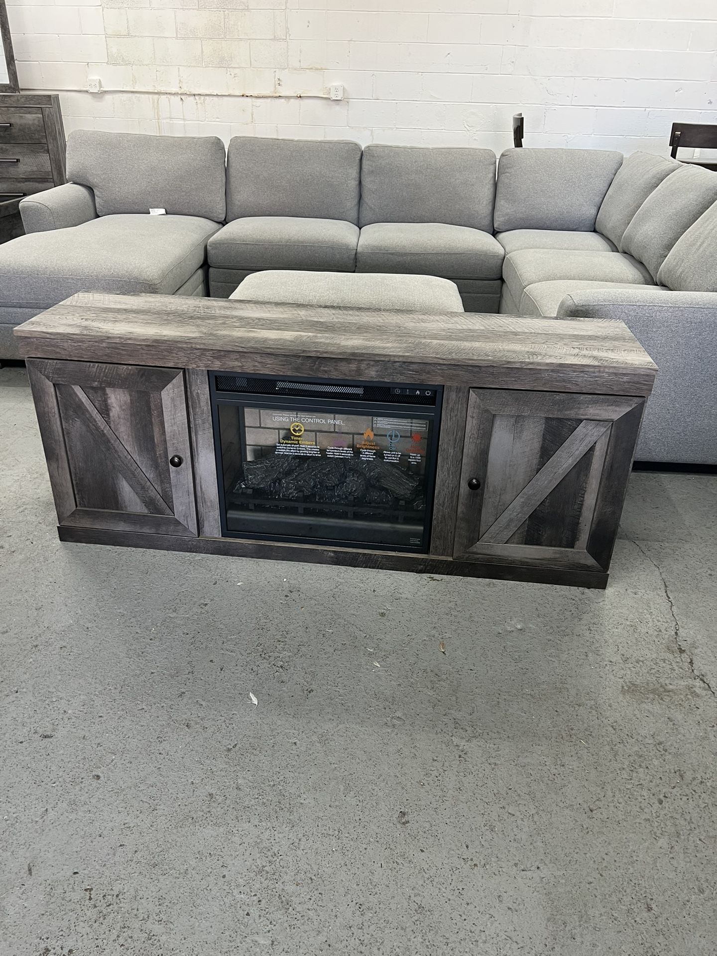 (Free Delivery) New Electric Fire Place TV Stand