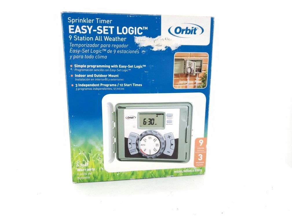 Orbit 57899 9-Station Outdoor Swing Panel Sprinkler System Timer