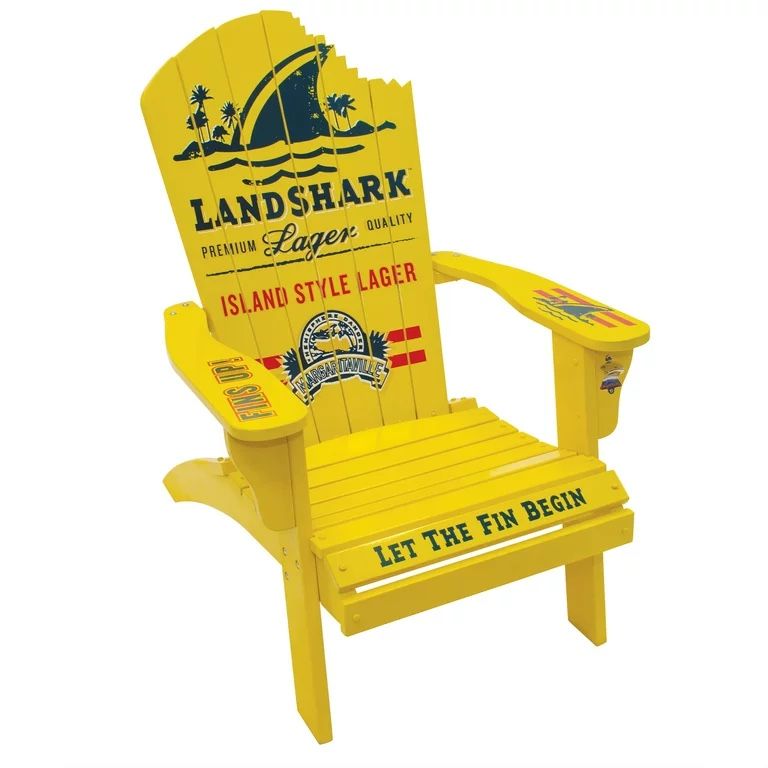 Margaritaville Outdoor Patio Wood Adirondack Chair, Landshark