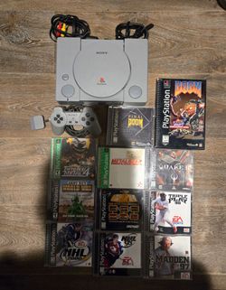 PlayStation,1  bundle, one controller an 11 games all cables are included