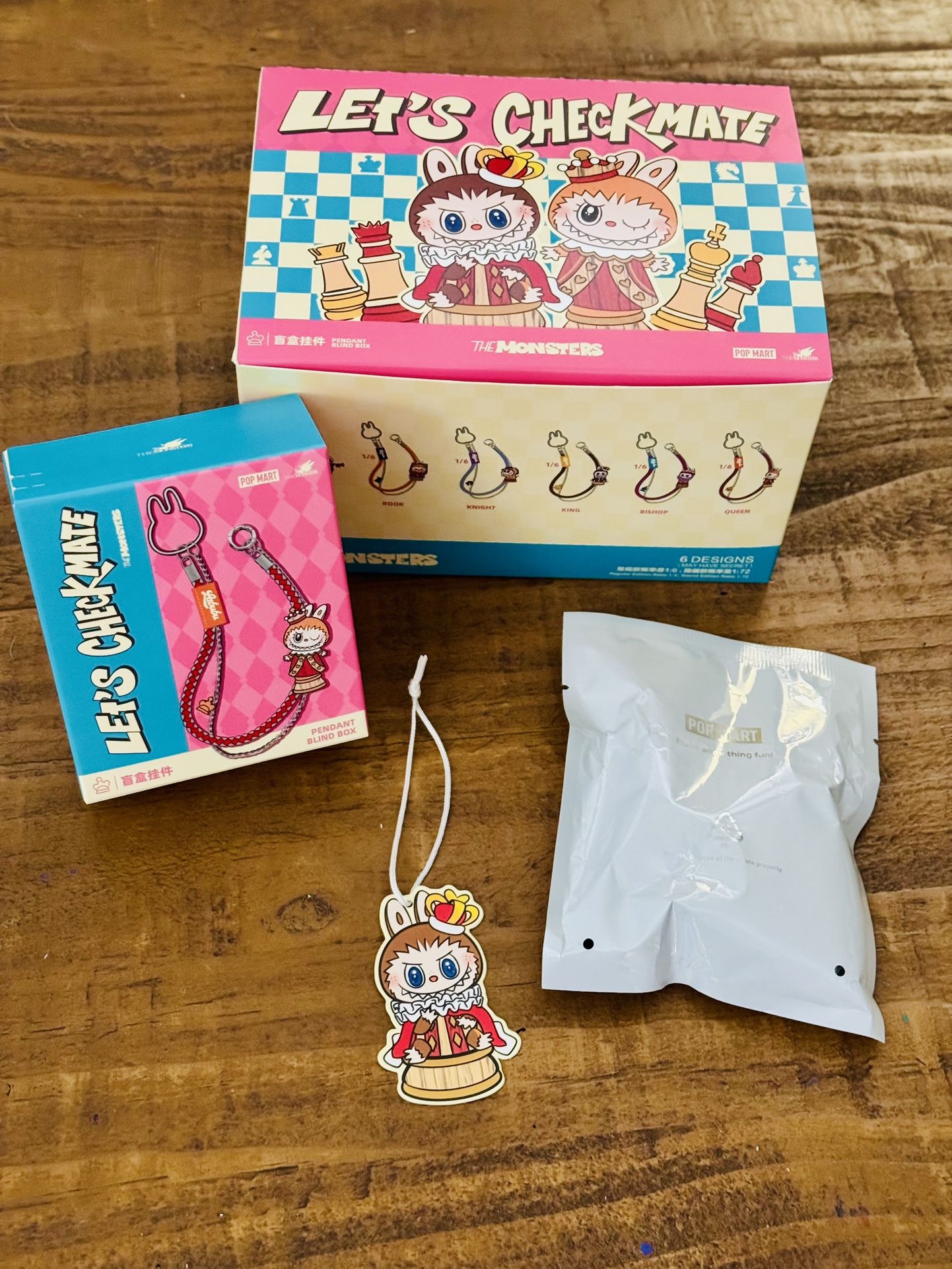 Labubu Let’s Checkmate Pendant Pop Mart - King - Authentic + Sealed in Bag