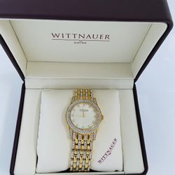  WITTNAUER Swarovski  Swiss Crystal  Watch With New Battery And Tuned To Perfection. 