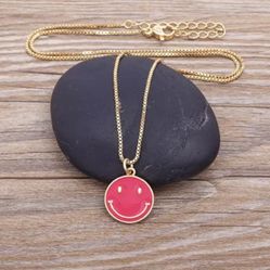 Gold plated smile Necklace