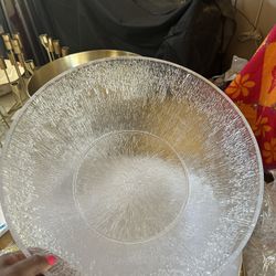 Clear White Frosted Bowl 