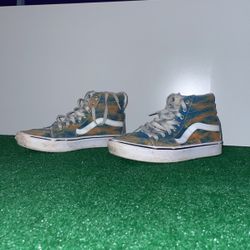 Blue and yellow Vans