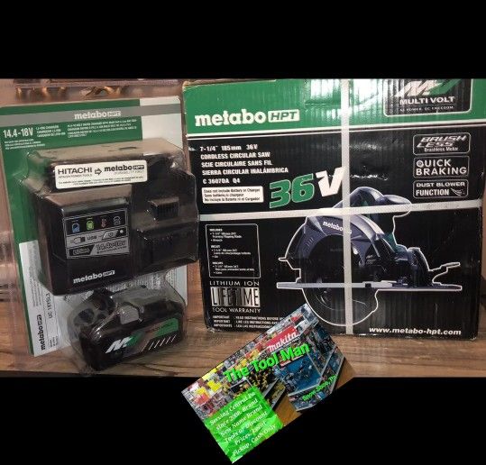 New Metabo Hpt 36v Cordless Brushless Circular Saw Kit $160 Firm Pickup Only