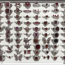 Bulk Silver/Gold plated Cubic Zirconia Rings