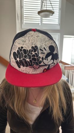 Disney Parks Mickey Mouse Graffiti Urban Street Flat Snapback Hat
