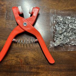 Brand New Snap Fastener Tool With 50 Sets Of Metal Snaps