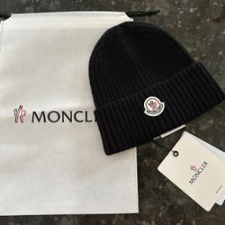 Black Moncler Beanie 