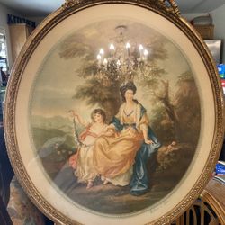 Antique Rococo Style Framed Prints by Arthur L. Cox Gilded Newcomb-Macklin Frames