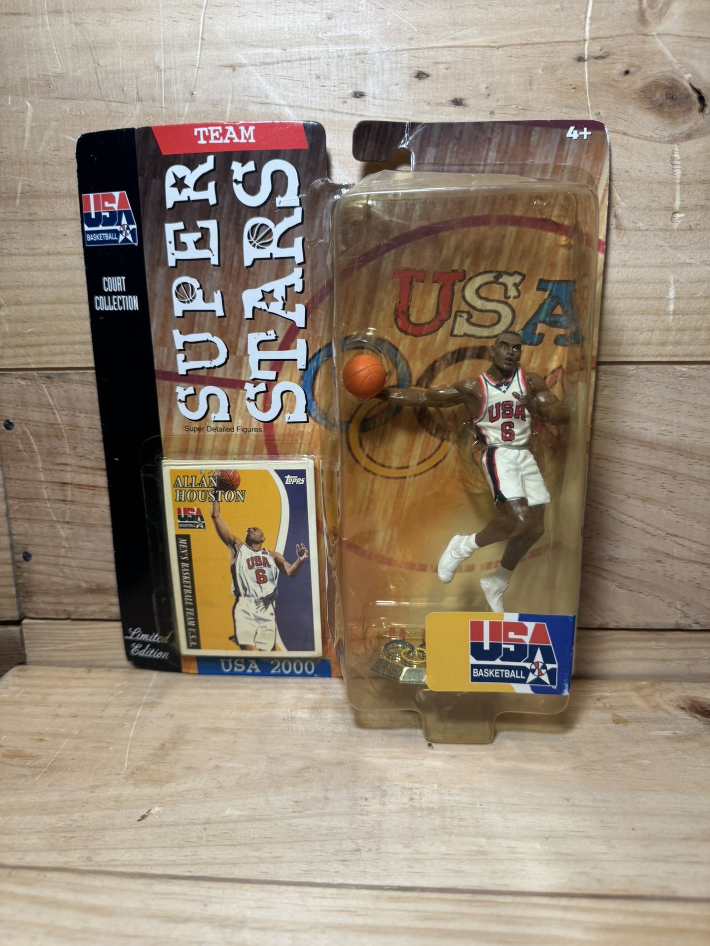 2000 NBA Mattel Super Stars Allan Houston USA Olympic Figure New York Knicks