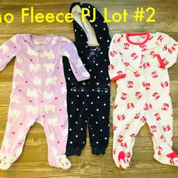 12mo Girl Fleece PJ Lot #2