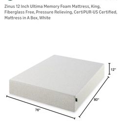 King size memory foam bed