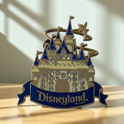 Disney Sleeping Beauty Castle - Golden with Jewels Collectible Pin From 2008