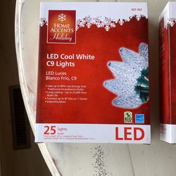 Christmas Lights LED Cool White 25 Lights/25 Feet
