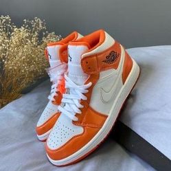 Air Jordan 1 Mid Electro Orange size 10.5 