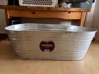 Galvanized Metal Oval Wash Tub