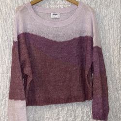 Old Navy: Airy Sheer Boa Wave-Purple, Size: XL