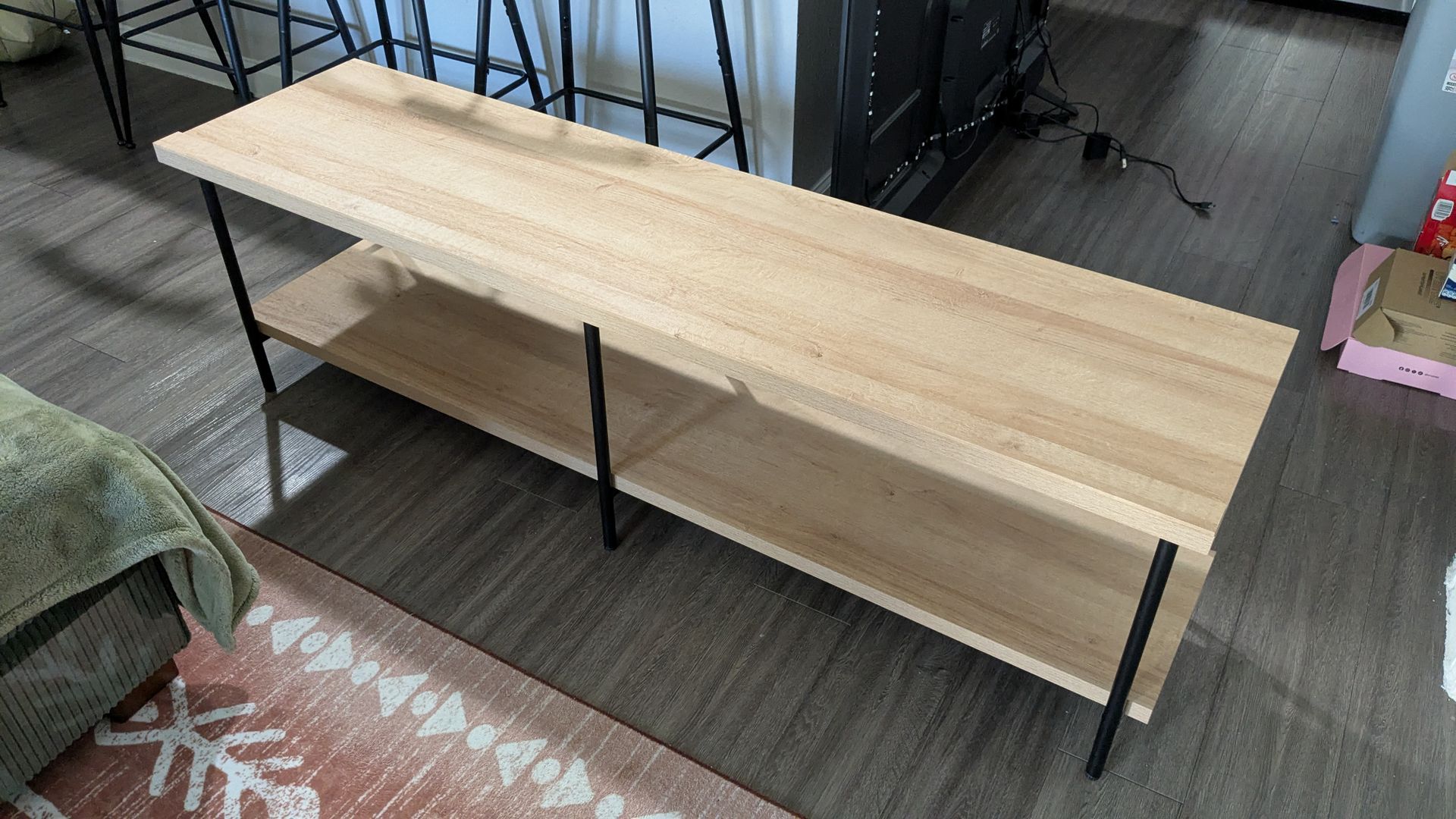 Wood and metal TV stand for TVs up to 60" - Great condition