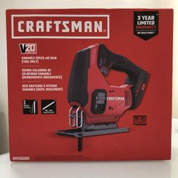 Craftsman 20 volt Cordless Jig Saw Tool Only CMCS600B