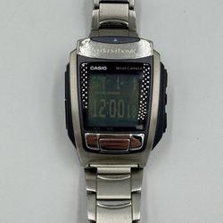 Vintage Casio E-Data Bank WQV-10 Wrist Camera Japan Men's Watch Dim Display Link