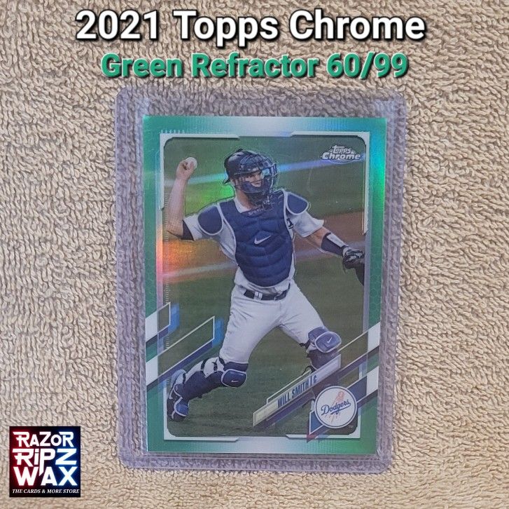 WILL SMITH 2021 CHROME #30 GREEN REFRACTOR /99 MLB BASEBALL CARD DODGERS FREE SHIPPING