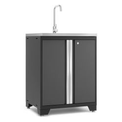 Modern Stainless Steel Sink with Cabinet Base – Brand New