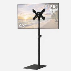 Japard Extra Tall TV Stand Computer Monitor Floor Stand for 19-43 inch LCD LED Panel Loadable 44lbs, 360 Degree Rotating 5 Height Adjustable 49-78 inc