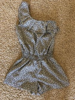Romper one shoulder ruffled size small