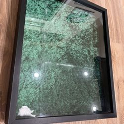 Large black framed hangable shadowbox