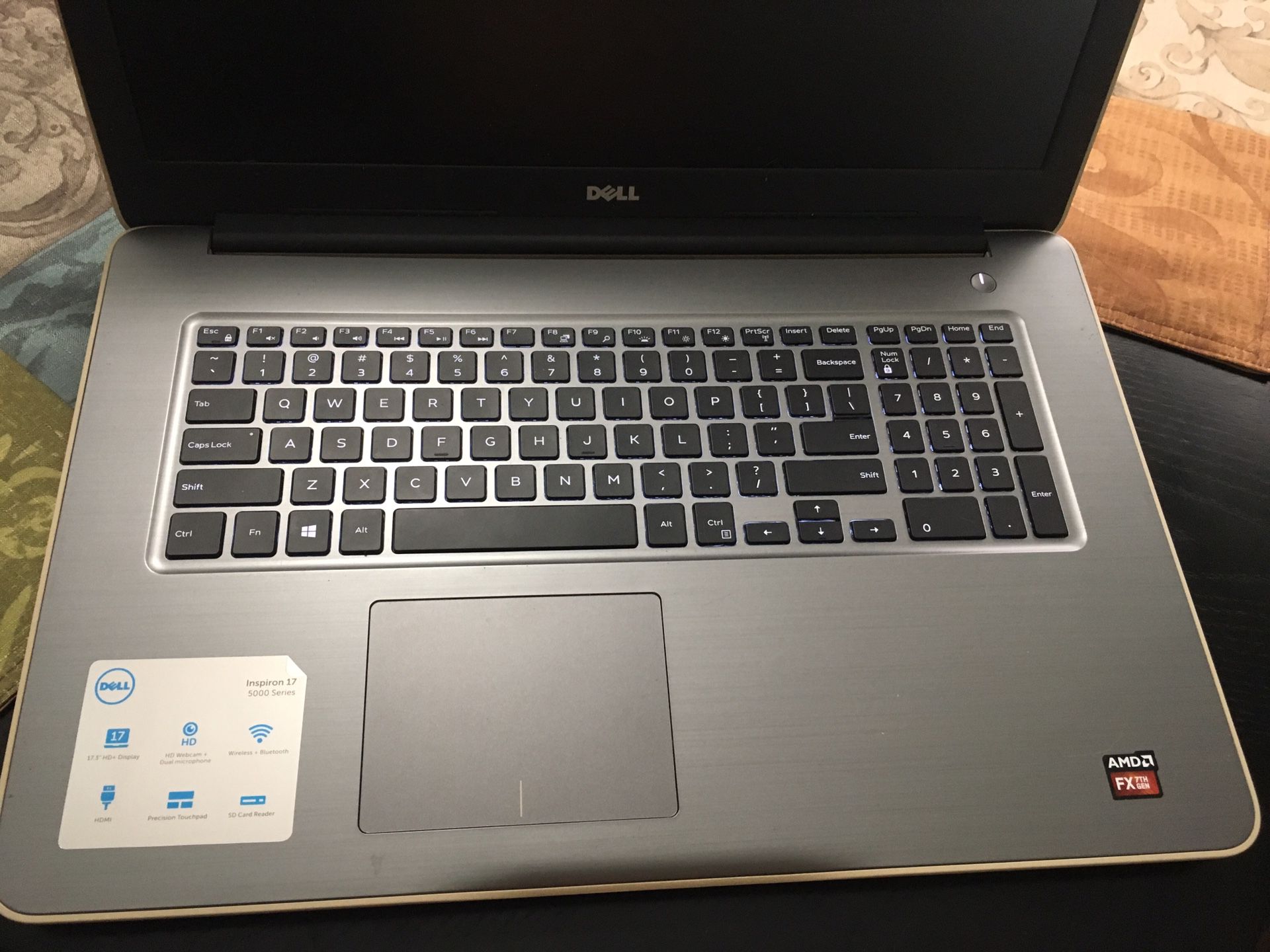 Dell Inspiron 17-5765 Laptop | (AMD FX-9800 R7 @ 2.70GHZ 7th Gen; 8GB RAM