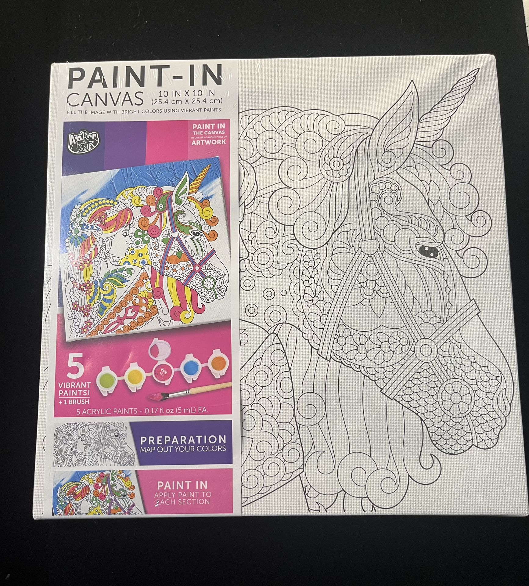 Art Kit:  Paint-In, Unicorn and Girl;